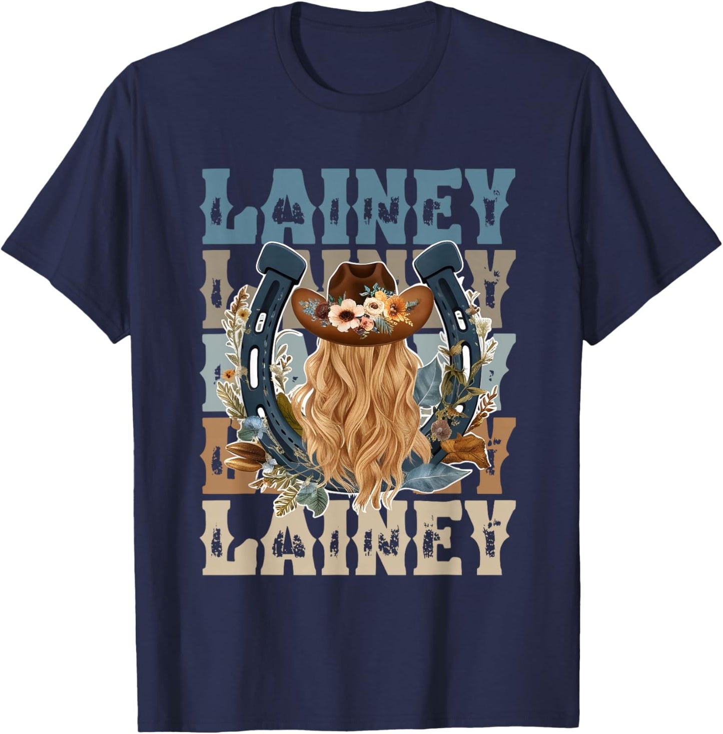 Vintage Cute Lainey Name Personalized Retro Classic T-Shirt - T-Shirt | Navy