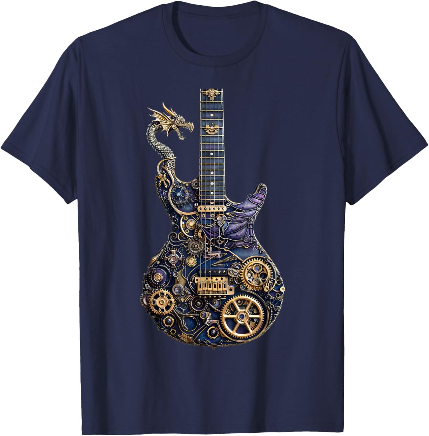 Guitar Guitars Player Guitarist T-Shirt - T-Shirt | Navy