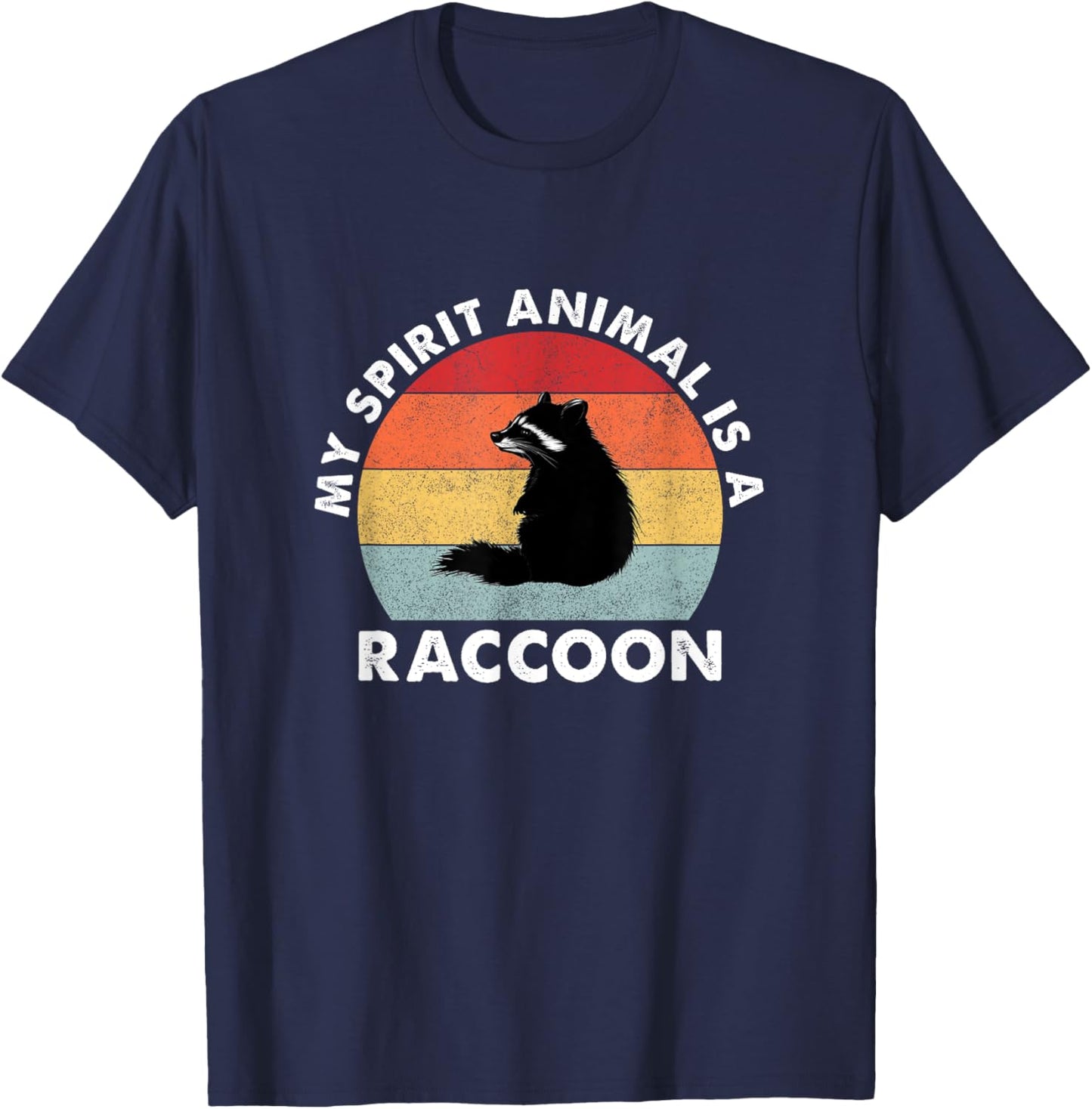 Vintage My Spirit Animal is a Raccoon T-Shirt - T-Shirt | Navy