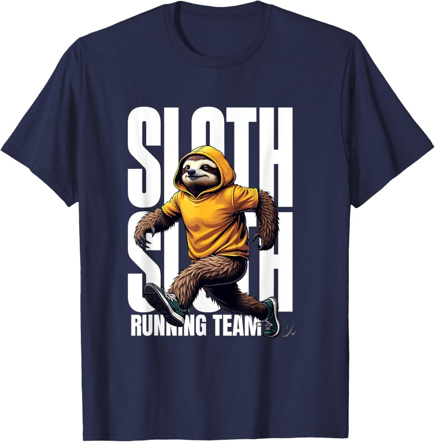Funny Running Sloth - Sloth Running Team Men Women Kids Gift T-Shirt - T-Shirt | Navy
