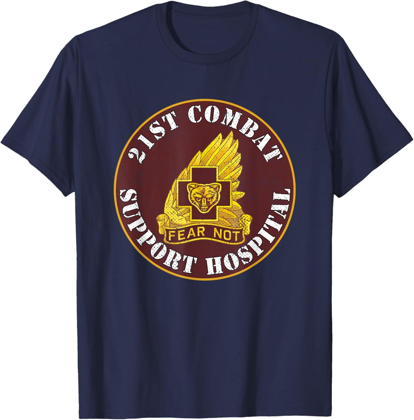 21st Combat Support Hospital Veterans Day Vintage Gifts T-Shirt - T-Shirt | Navy