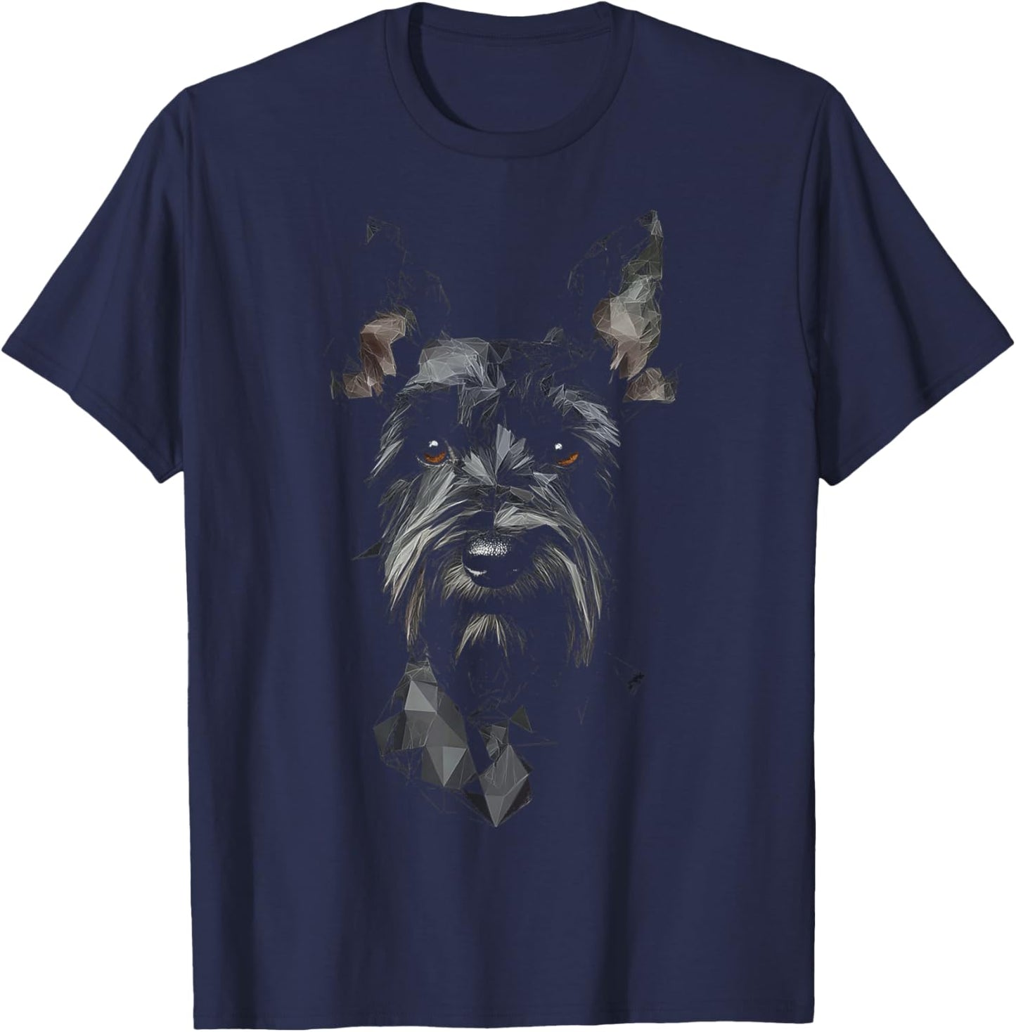 Schnauzer Dog Motif Pet Artwork Schnauzer T-Shirt - T-Shirt | Navy