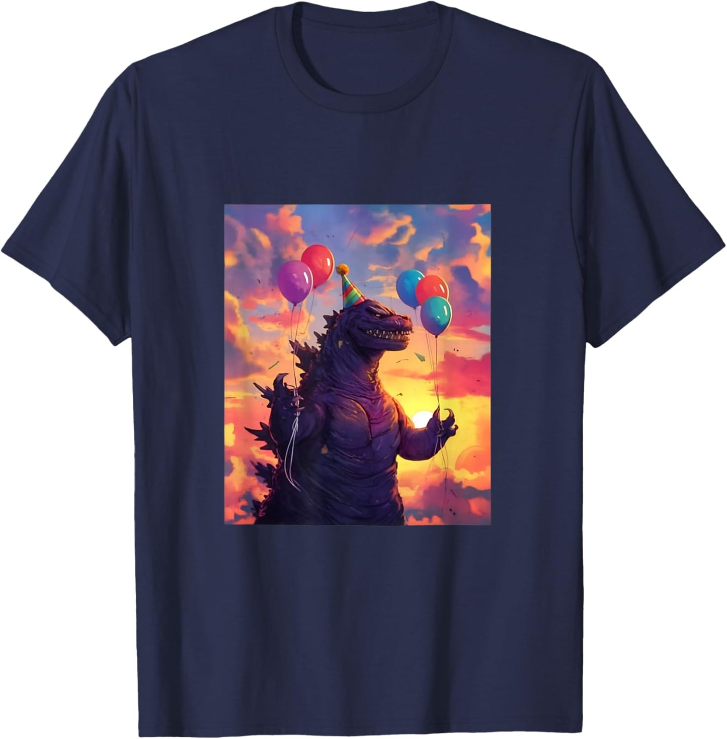 Kaiju Birthday Party Japan Monster Movie Bday Japanese T-Shirt - T-Shirt | Navy