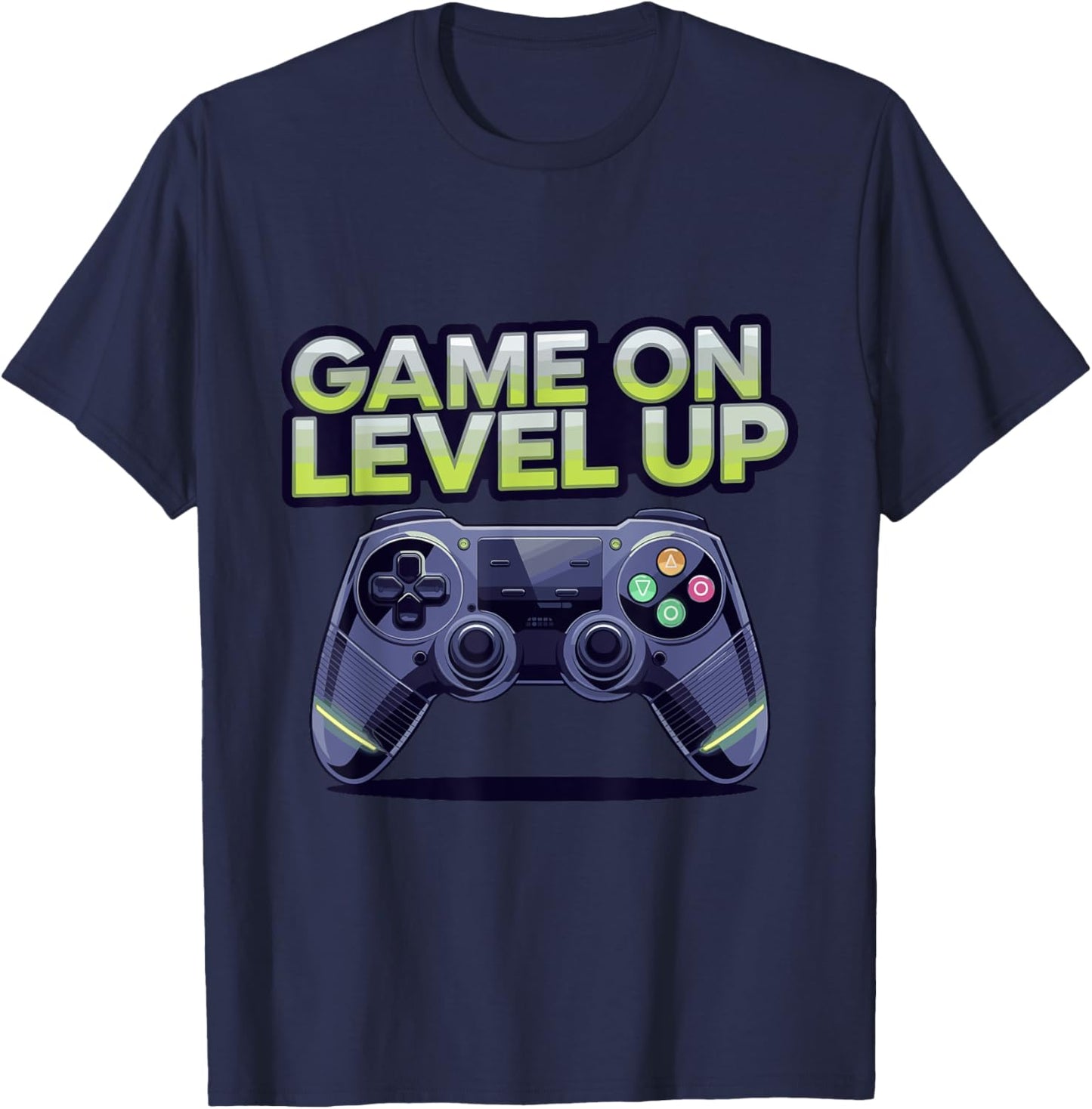 Funny Gamer Gaming Birthday Game On Level Up T-Shirt - T-Shirt | Navy