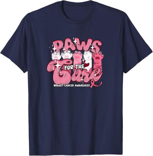 Paws for the Cure - Awareness T-Shirt - T-Shirt | Navy