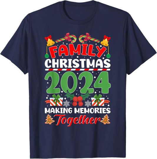 Family Christmas 2024 Matching Family Christmas Squad Xmas T-Shirt - T-Shirt | Navy