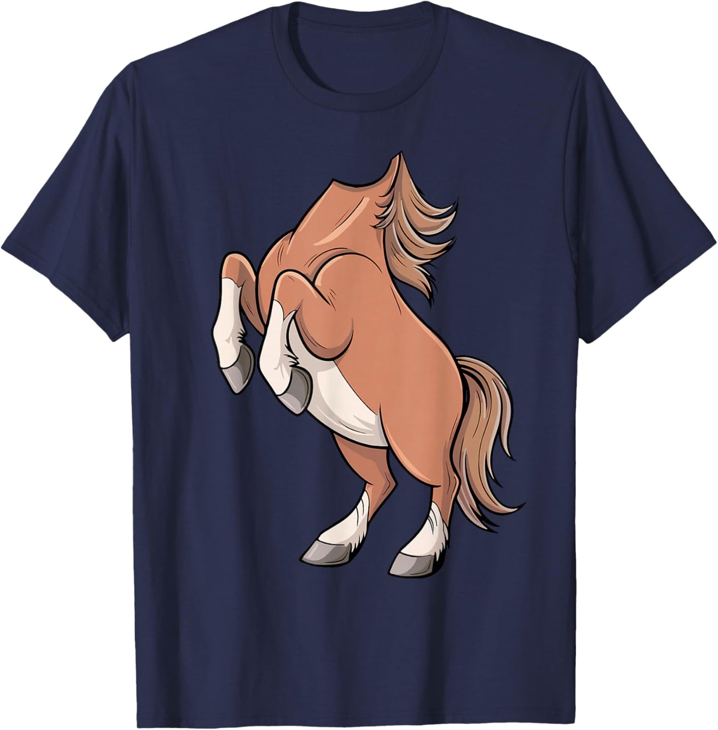 Horse Shirt Adult Kids Men Women Body Horse Costume T-Shirt - T-Shirt | Navy