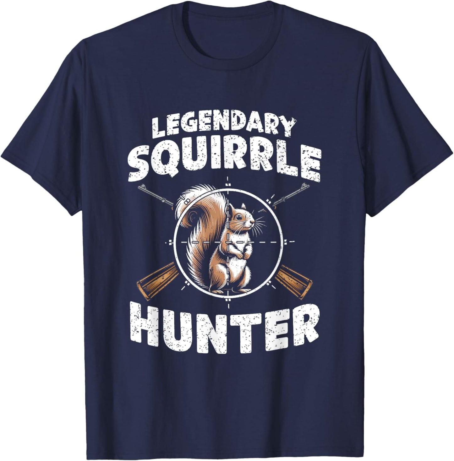Legendary Squirrel Hunter Hunting For Boys Kids Youth Men T-Shirt - T-Shirt | Navy