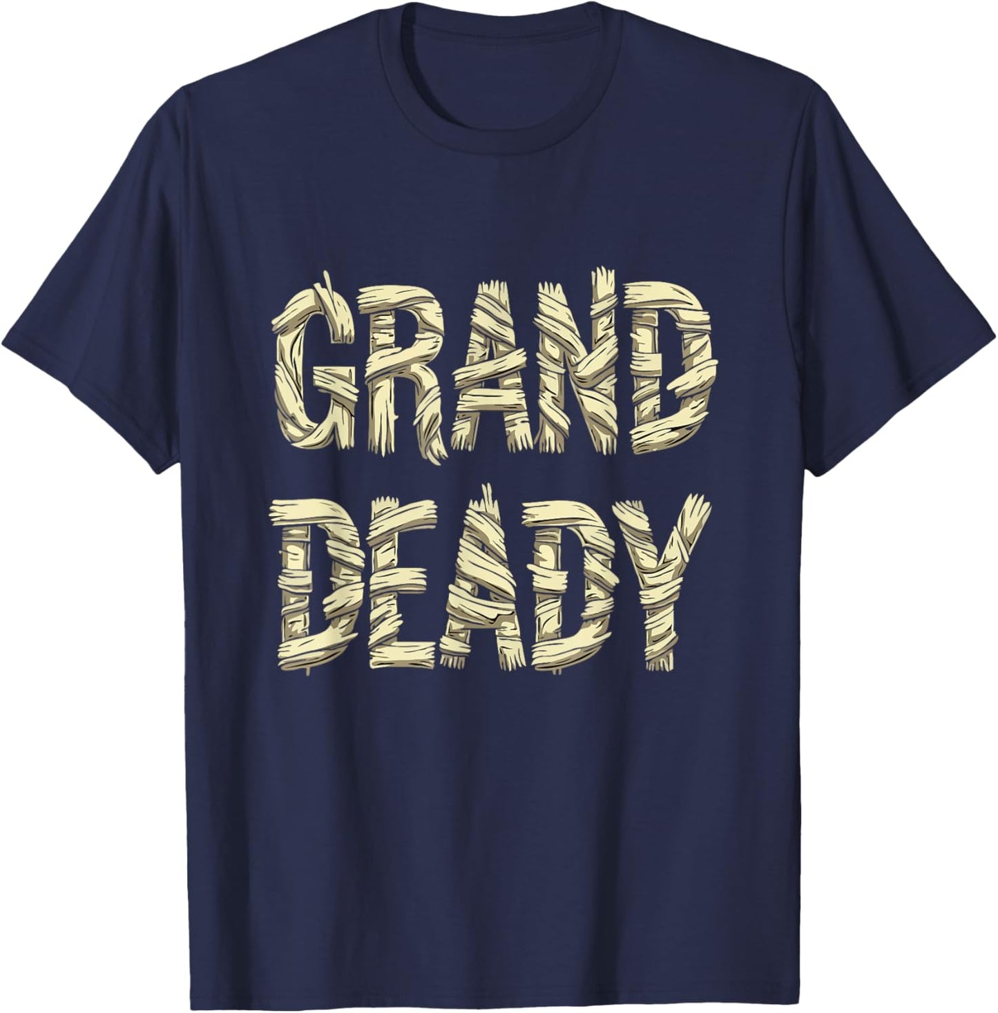 Funny Grand Mummy Matching Couple Halloween Family Costume T-Shirt - T-Shirt | Navy