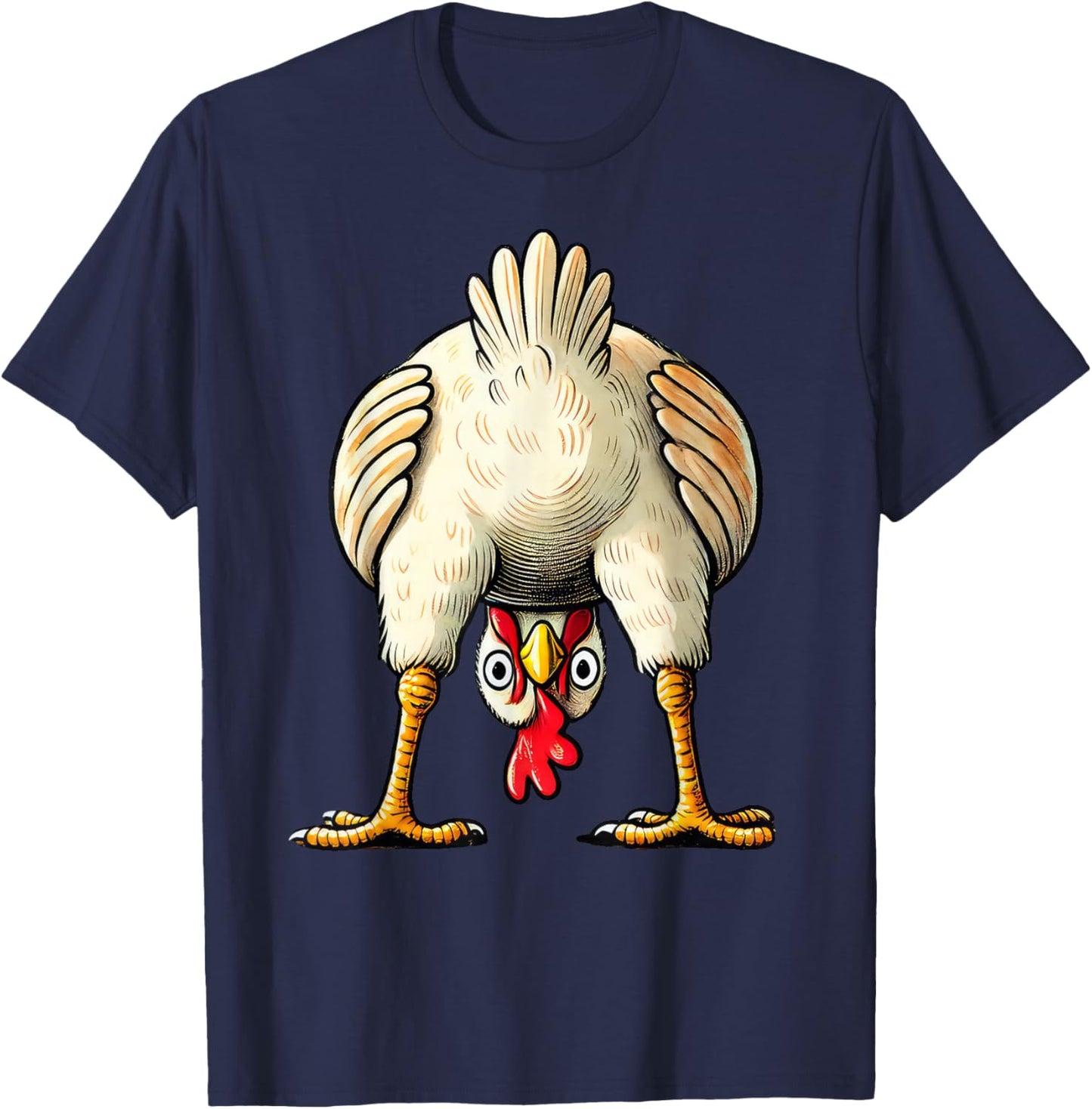 Funny Chicken Owner Hen Decoration Costume Outfit Funny T-Shirt - T-Shirt | Navy