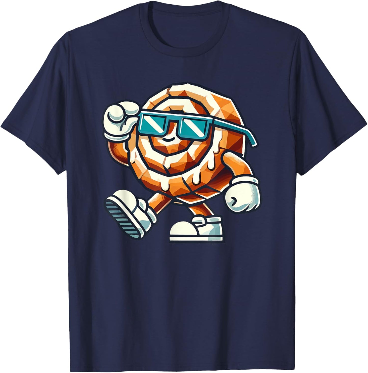 Geometric Art Sunglasses Cinnamon Roll Bake Baker Baking T-Shirt - T-Shirt | Navy