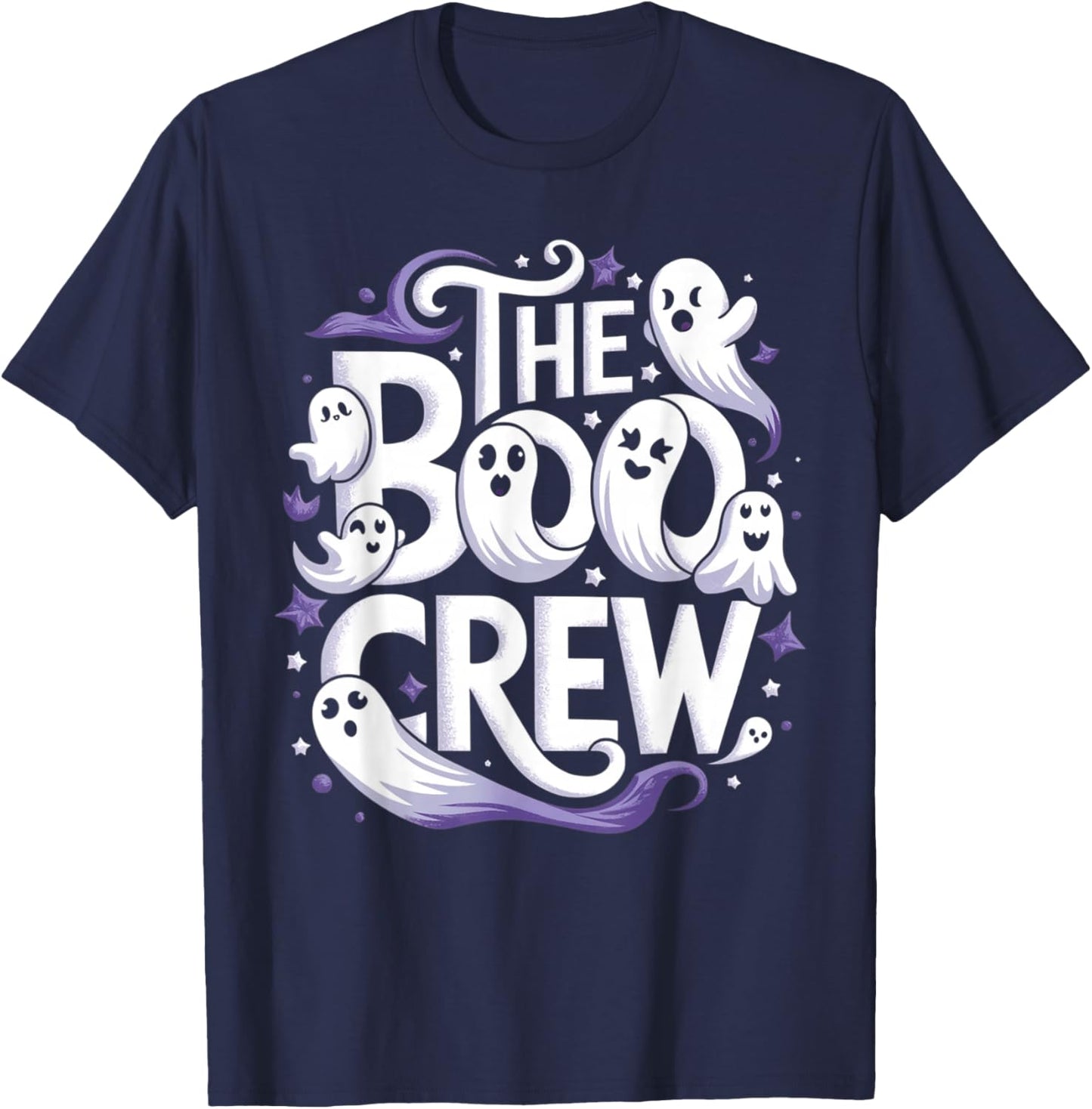 The Boo Crew Halloween Trick Treat Ghost Squad T-Shirt - T-Shirt | Navy