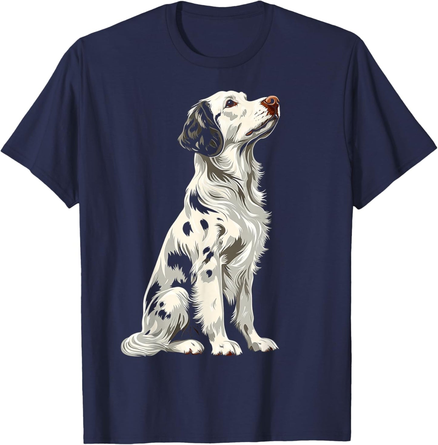 English Setter Dog Motif Pet Art English Setter T-Shirt - T-Shirt | Navy