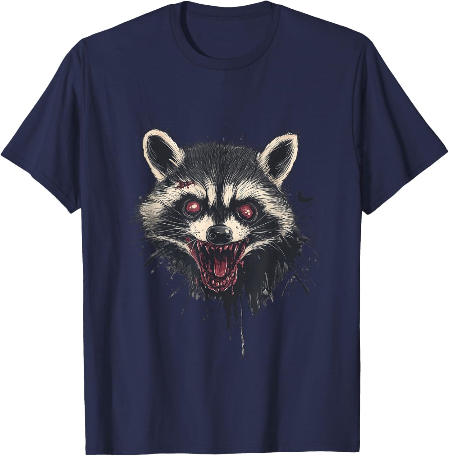 Pretend I'm a Raccoon Zombie Halloween 2024 Costume Scary T-Shirt - T-Shirt | Navy