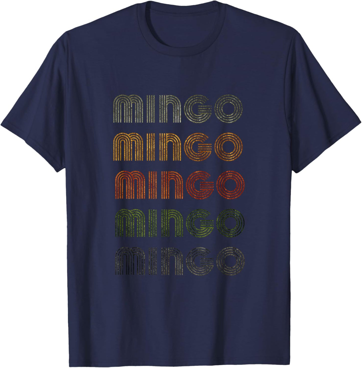 Love Heart Mingo Grunge Vintage Style Black Mingo T-Shirt - T-Shirt | Navy
