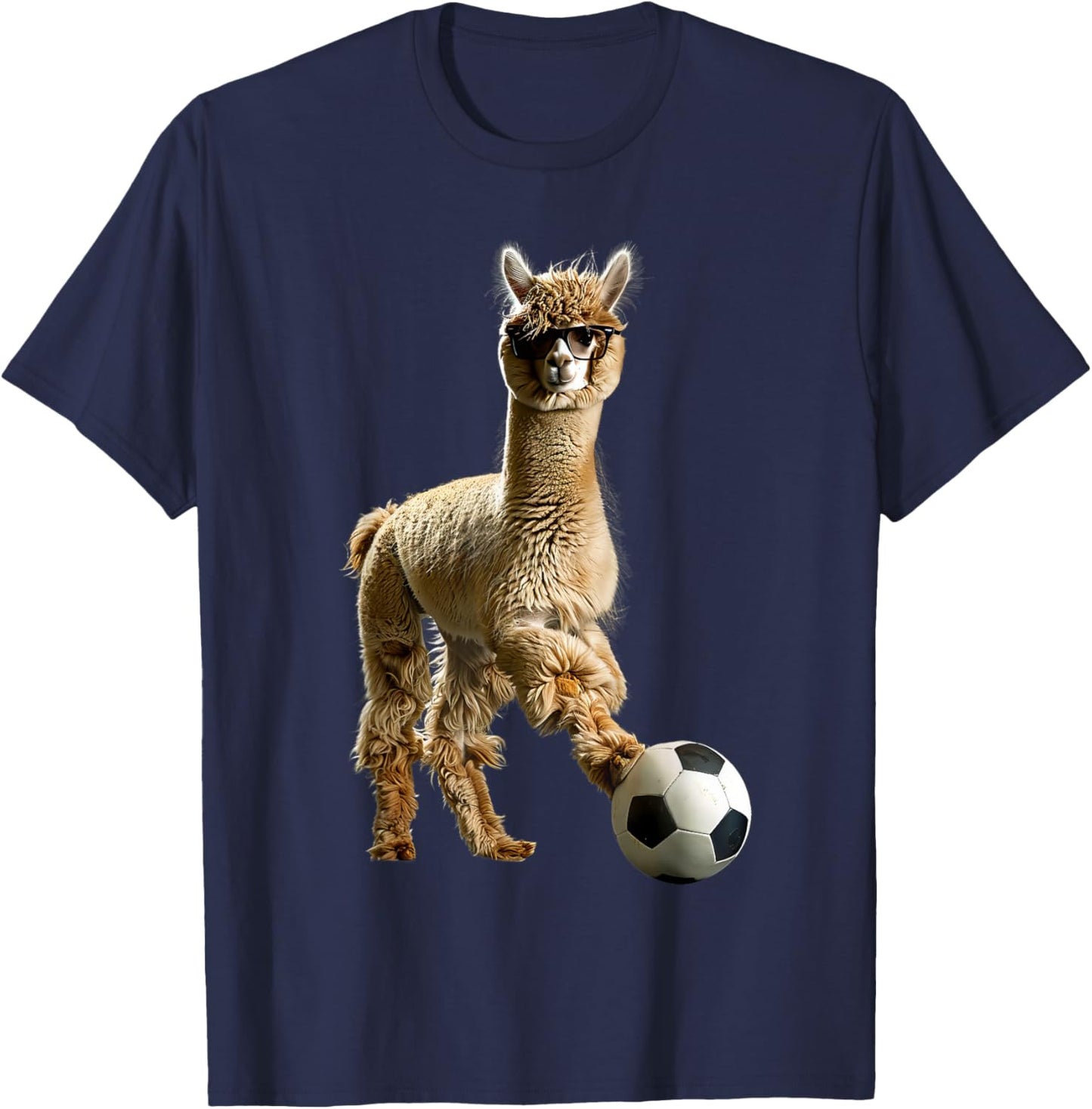 Alpaca Soccer T-Shirt - T-Shirt | Navy