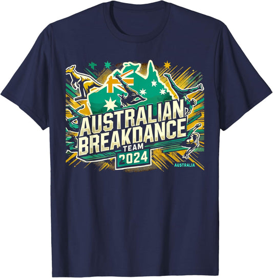 Australian Break Dancer Costume Austrailian Breakdancer T-Shirt - T-Shirt | Navy