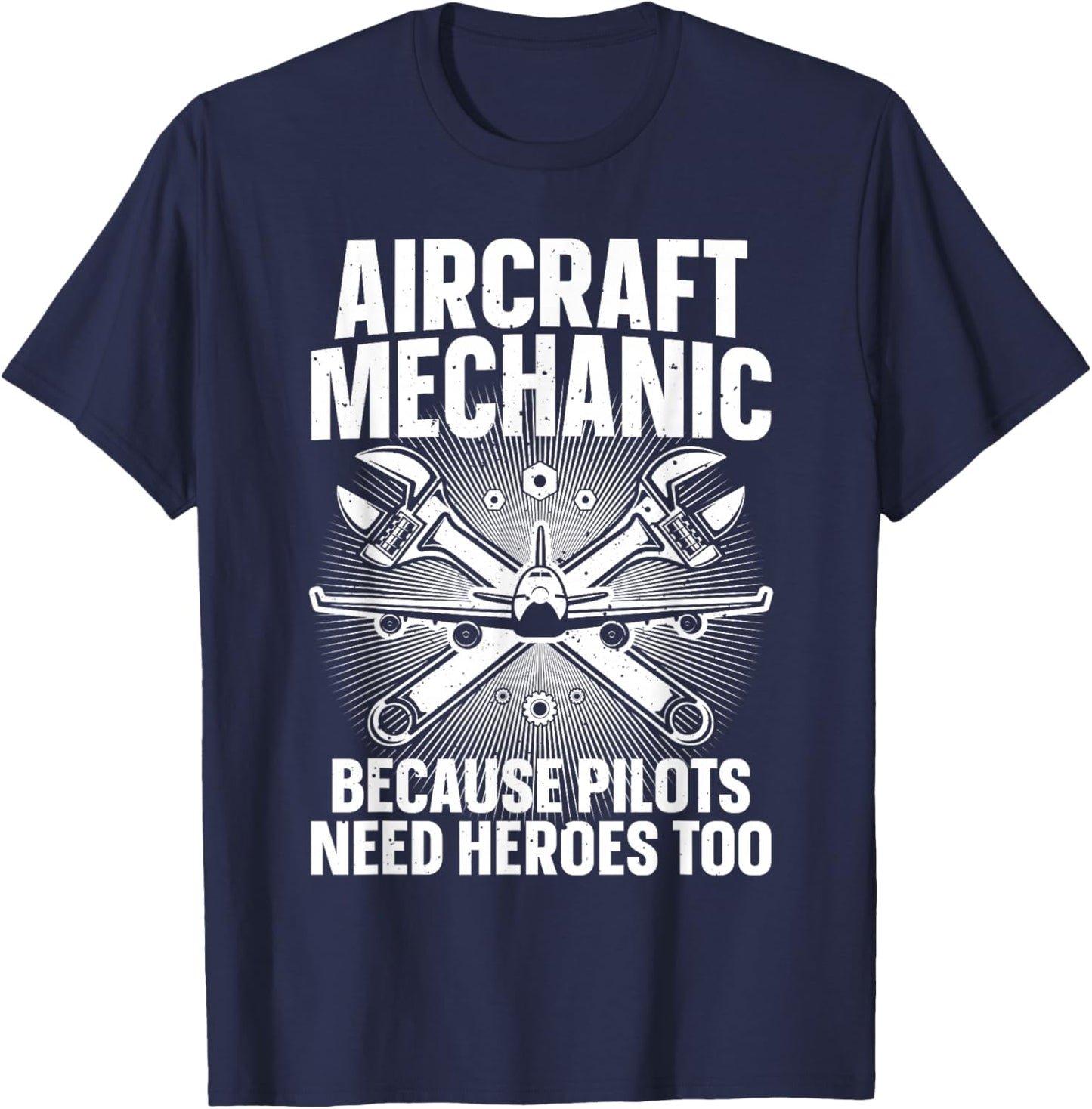 Cool Aircraft Mechanic Art Women Aviation Mechanic T-Shirt - T-Shirt | Navy