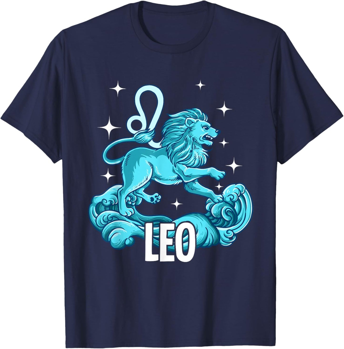 Leo Zodiac Sign T-Shirt - T-Shirt | Navy