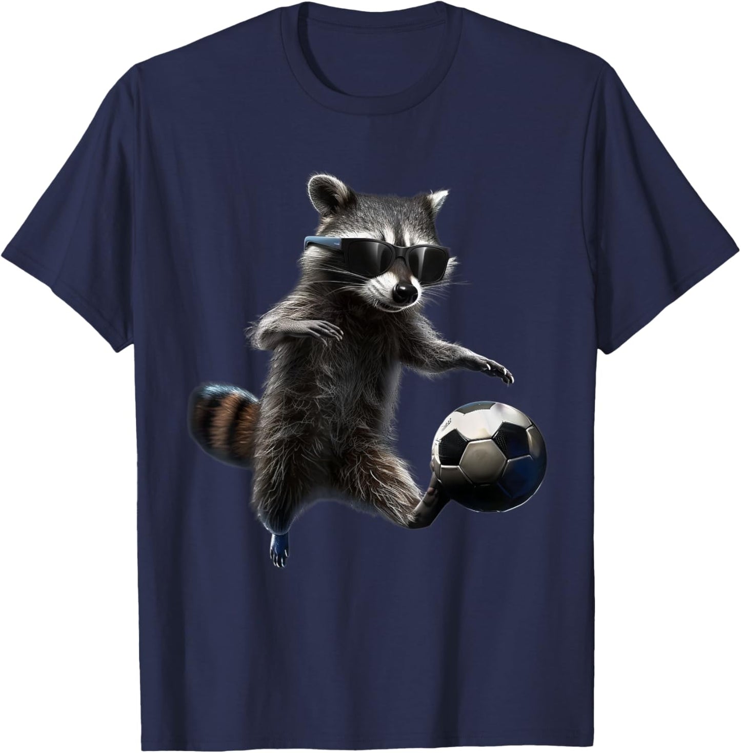 Raccoon Soccer T-Shirt - T-Shirt | Navy