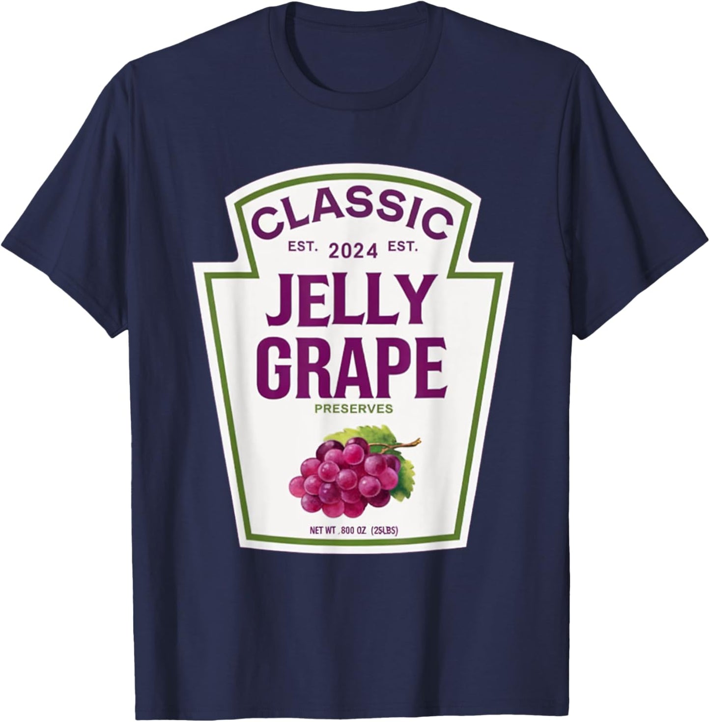 Jelly Grape Halloween 2024 Costume Group Condiments Gifts T-Shirt - T-Shirt | Navy