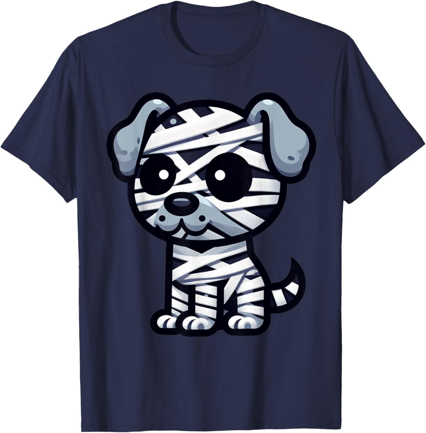 Mummy Dog Halloween - Cute, Funny & Spooky Pet Costume Women Kids T-Shirt - T-Shirt | Navy