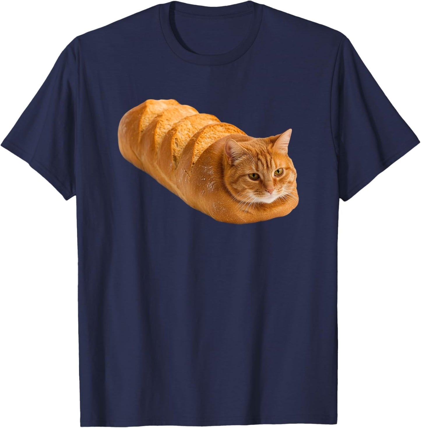 Freshly Baked Cat Loaf Bread Kitten T-Shirt - T-Shirt | Navy