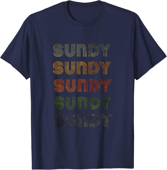 Love Heart Sundy Grunge Vintage Style Black Sundy T-Shirt - T-Shirt | Navy