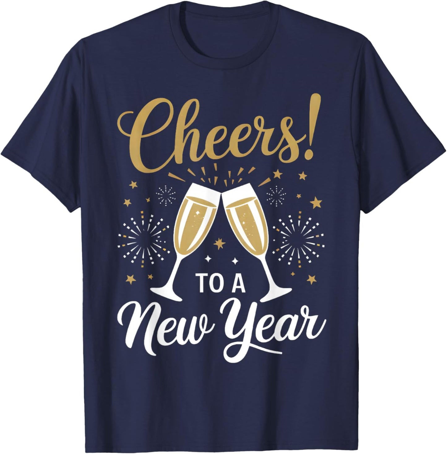 Cheers To A New Year Happy New Year 2026 T-Shirt - T-Shirt | Navy