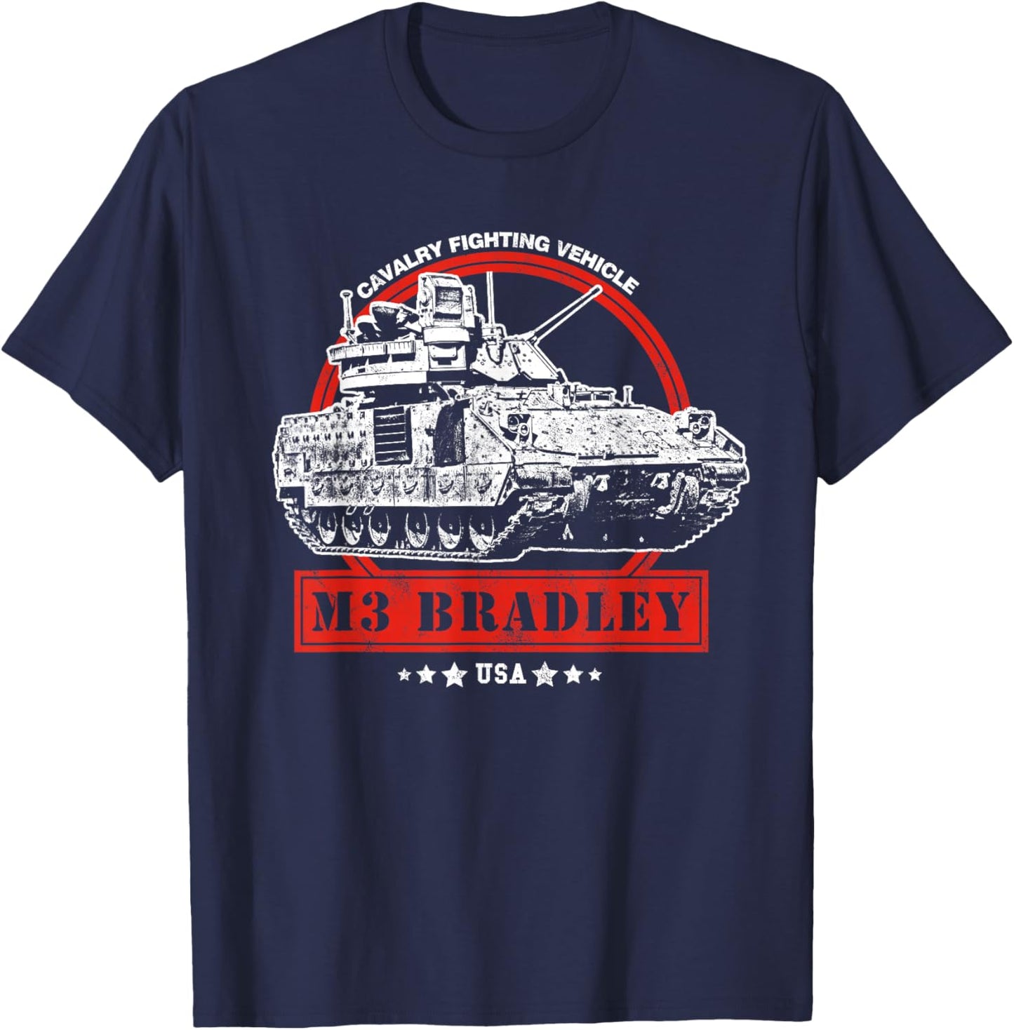 M3 Bradley Cavalry Fighting Vehicle T-Shirt - T-Shirt | Navy