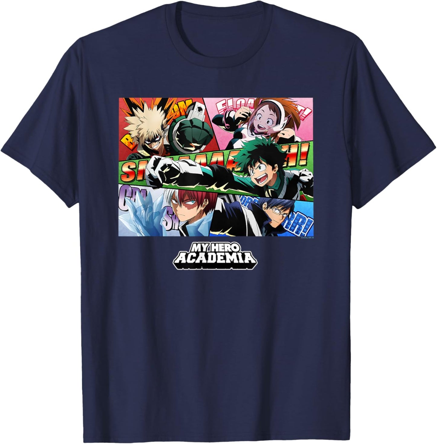 My Hero Academia Class 1-A Group Panels Anime T-Shirt - T-Shirt | Navy