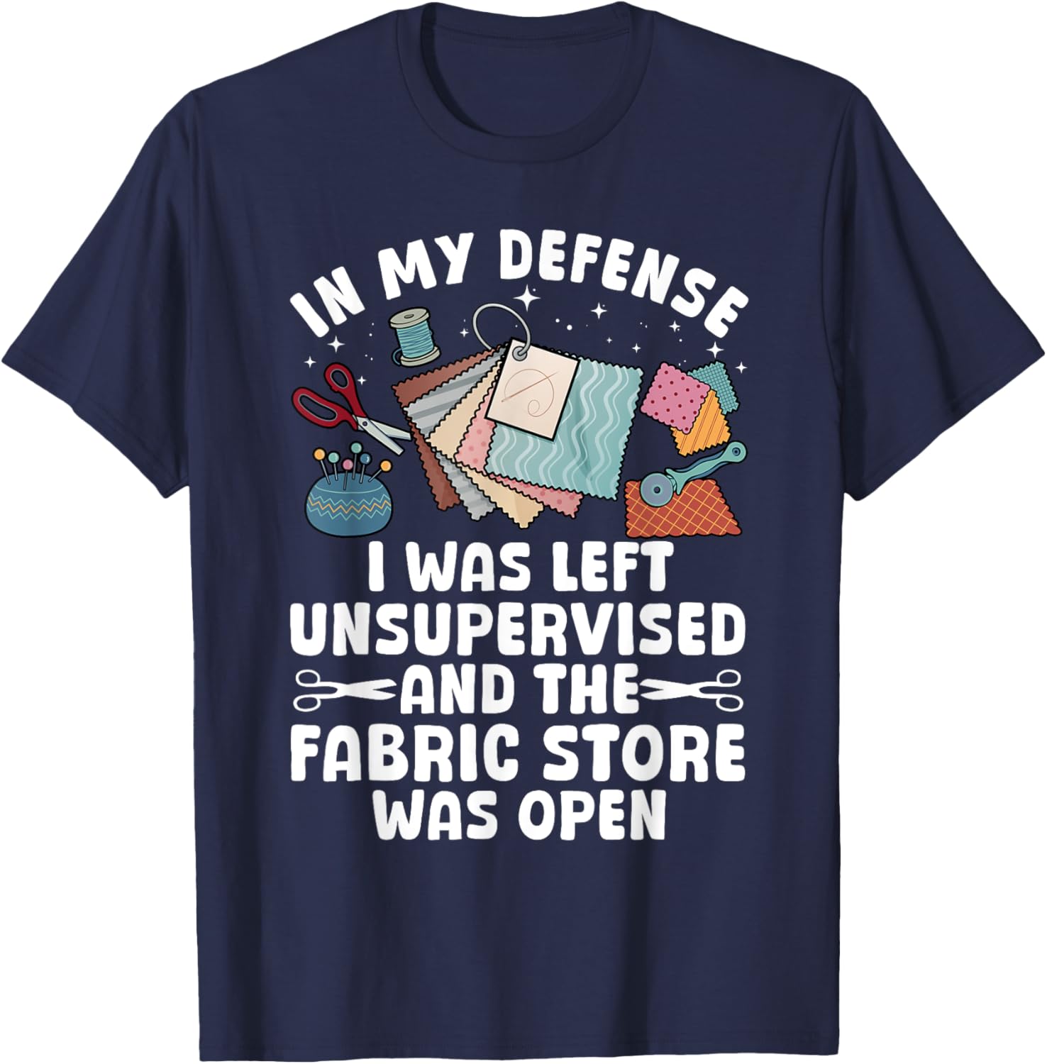 Funny Quilting Design Women Sewing Sew Quilter Sewer T-Shirt - T-Shirt | Navy