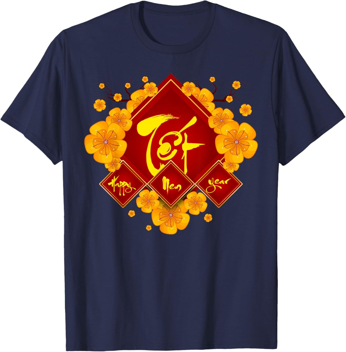 Happy Tet Holiday 2026 Chuc Mung Nam Moi Xuan Binh Ngo 2026 T-Shirt - T-Shirt | Navy