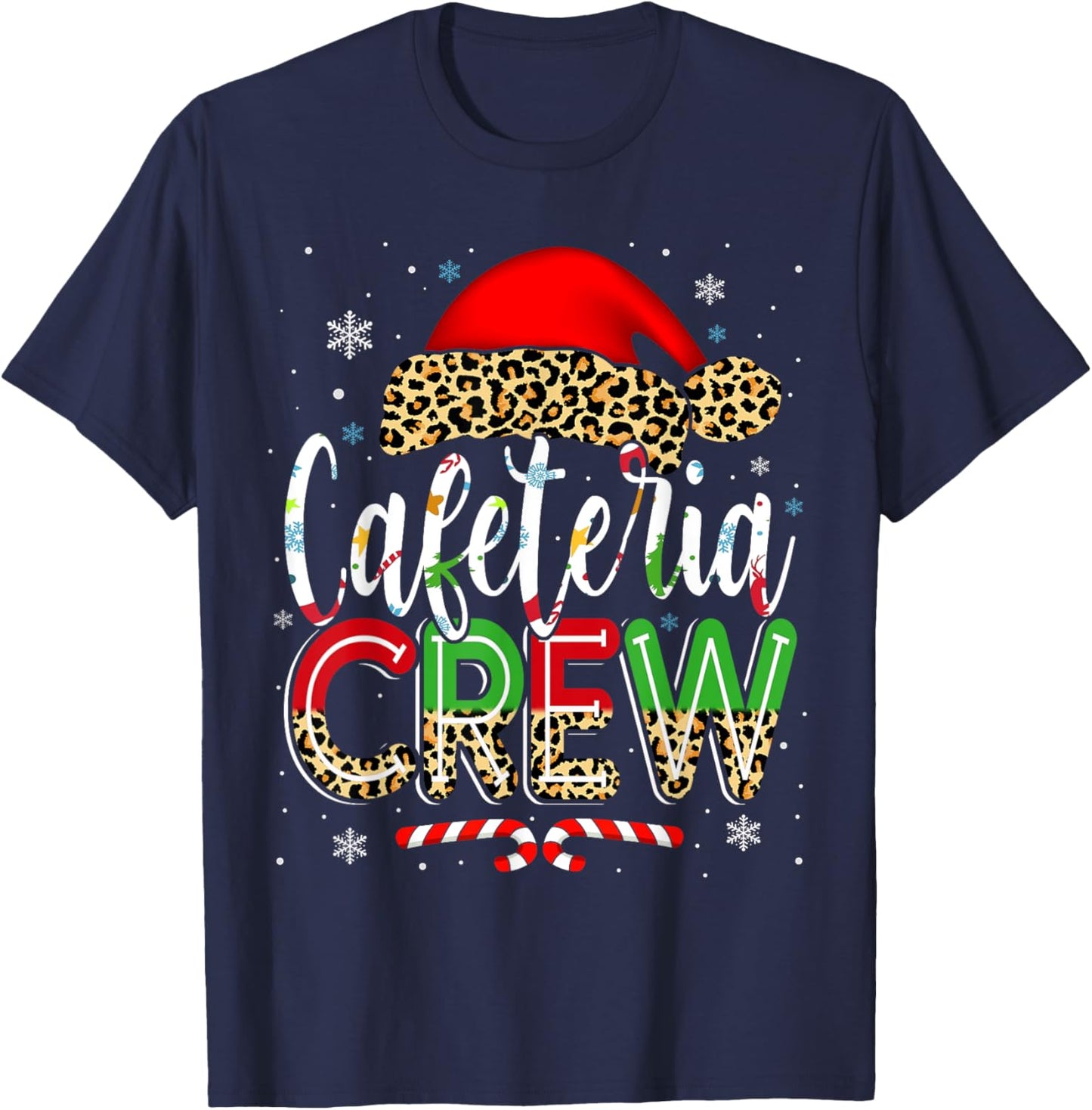Cafeteria Crew Christmas Lunch Lady Xmas Ugly Sweater T-Shirt - T-Shirt | Navy