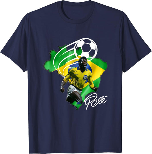 Pele_Brasil_005 T-Shirt - T-Shirt | Navy