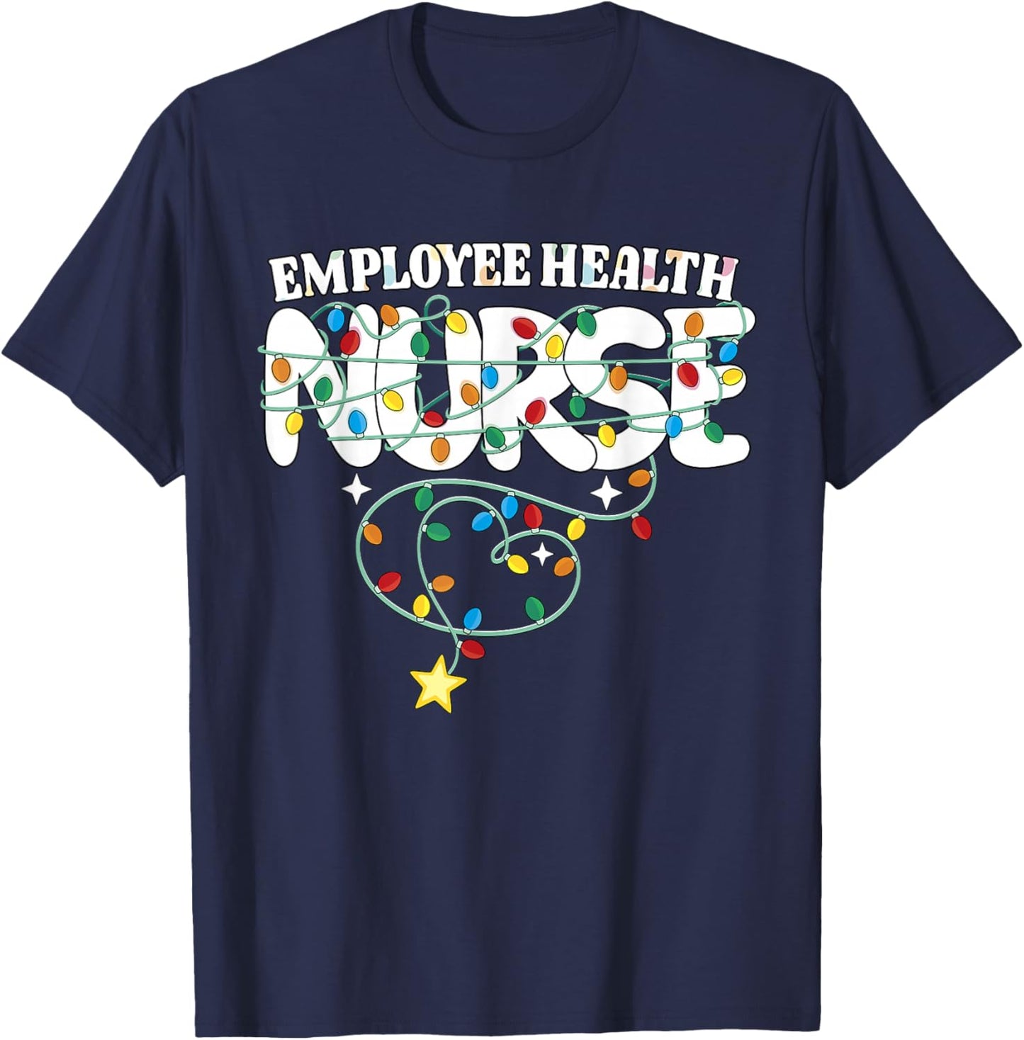 Employee Health Nurse Christmas Occupational Health RN Squad T-Shirt - T-Shirt | Navy