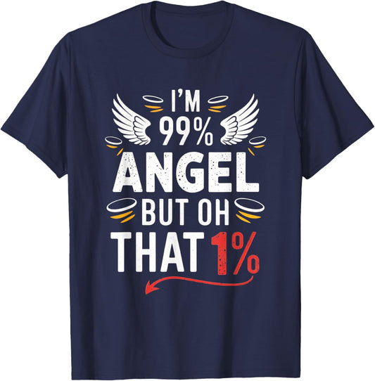 I'm 99% angel but oh that 1% sassy witch toddler costume T-Shirt - T-Shirt | Navy