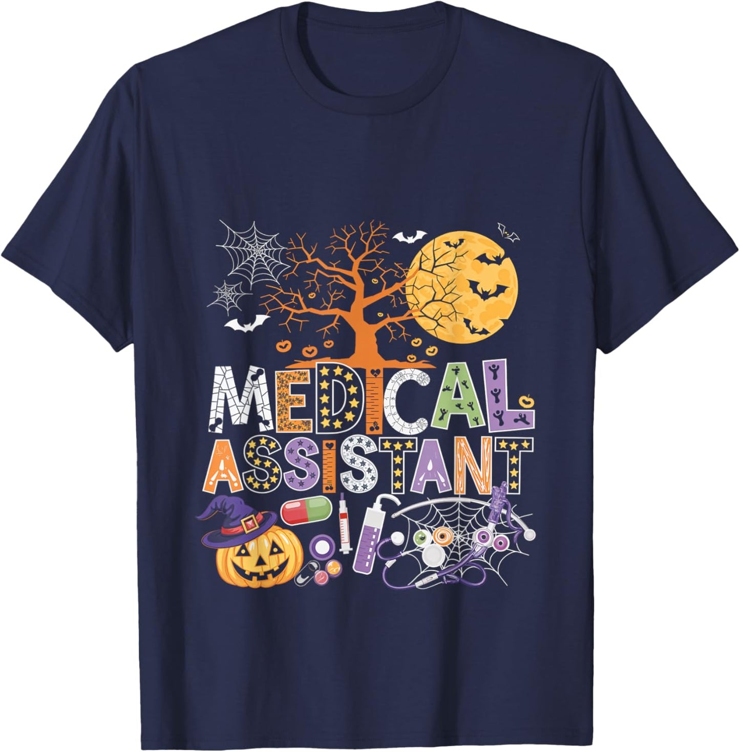Medical Assistant Halloween Medical Nurse Costume Fun T-Shirt - T-Shirt | Navy