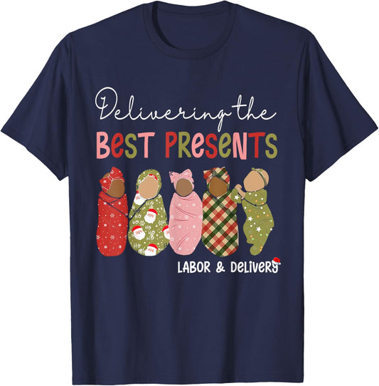 Labor and Delivery L&D Nurse Costume - -Adults Nurses - Black - Short Sleeve - - Funny Gift Labor and Delivery Nurse T-Shirt - T-Shirt | Navy