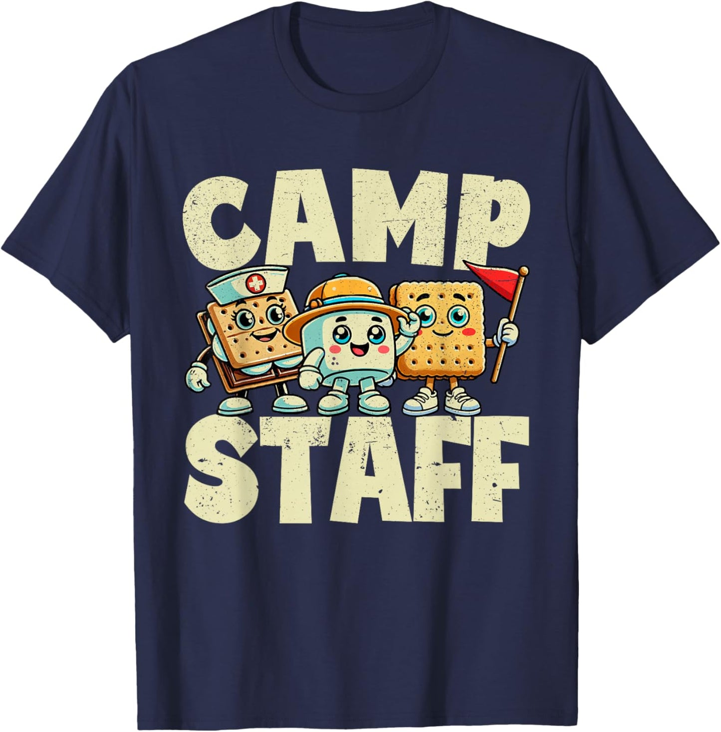 Camp Staff Camping counselor summer camp T-Shirt - T-Shirt | Navy