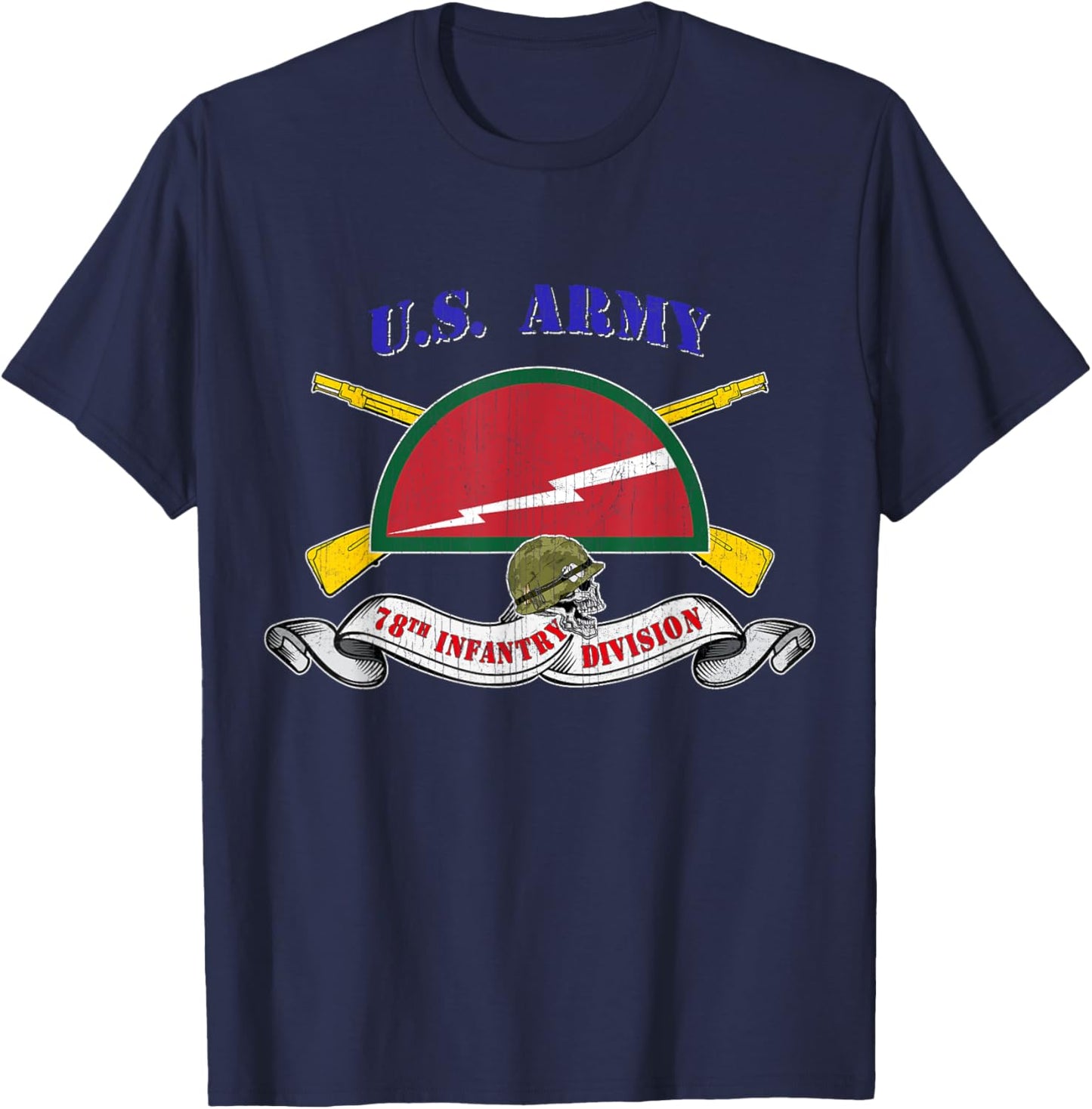 78th Infantry Division 78th ID Veteran Vintage Gifts T-Shirt - T-Shirt | Navy