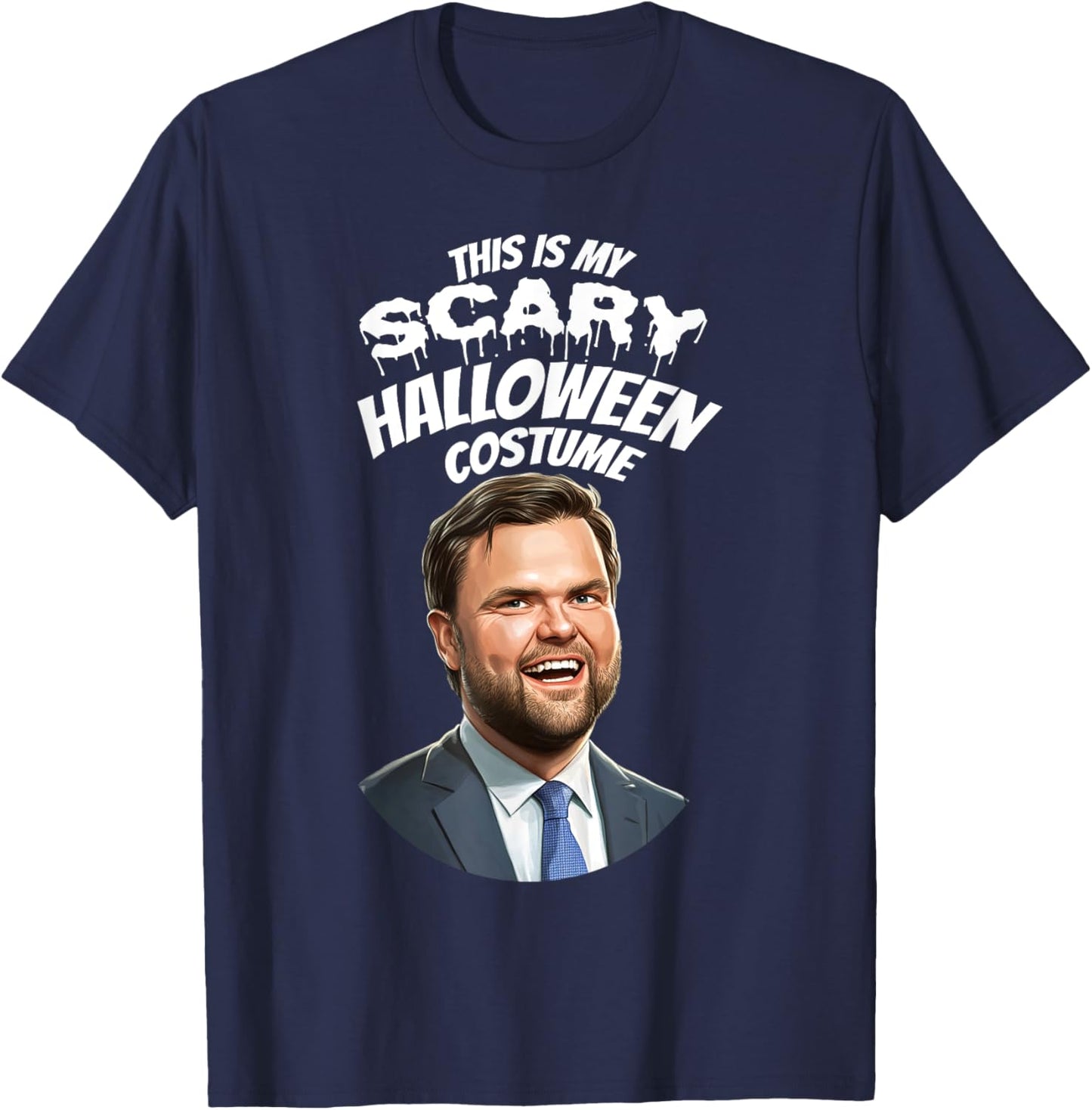 Funny Vance Scary Halloween Gag Vice President Costume Gag T-Shirt - T-Shirt | Navy