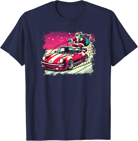 Christmas 911 Turbo Sports Car T-Shirt - T-Shirt | Navy