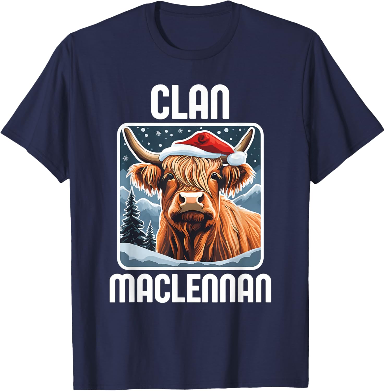 MacLennan Clan Christmas Holidays Scottish Family Name Party T-Shirt - T-Shirt | Navy