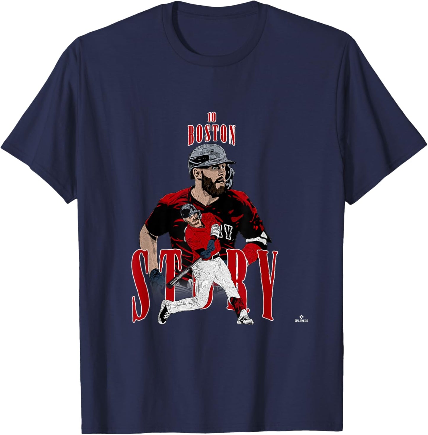 Trevor Story | Boston Baseball Players | MLBTSY3002 T-Shirt - T-Shirt | Navy