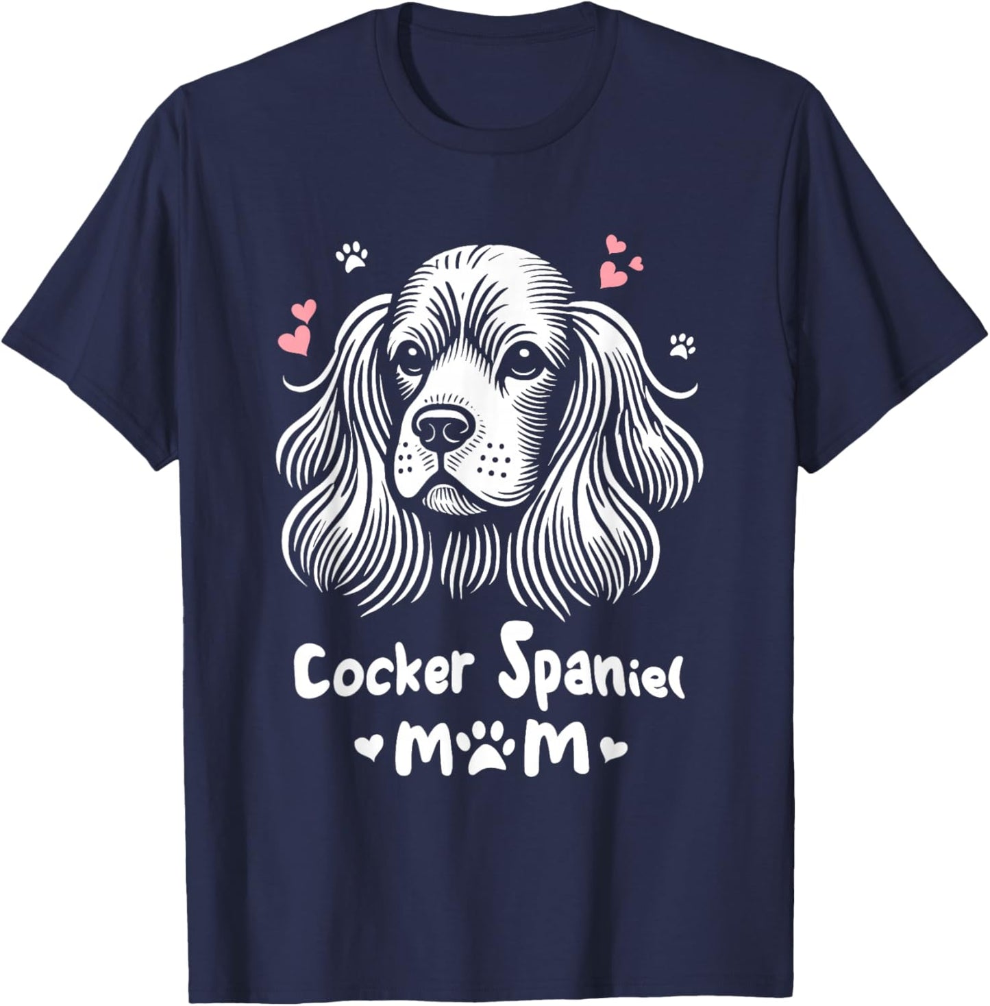 Cocker Spaniel Mom Spaniels T-Shirt - T-Shirt | Navy