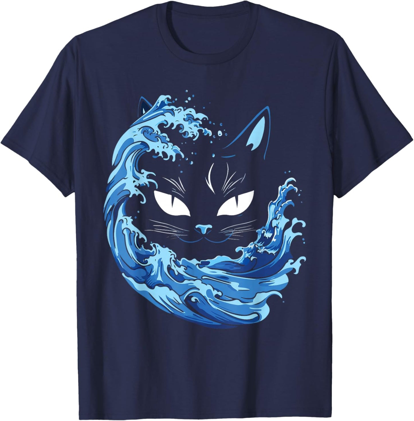 Blue Cats Wave For Kamala Funny Blue Wave Of Cat Ladies T-Shirt - T-Shirt | Navy