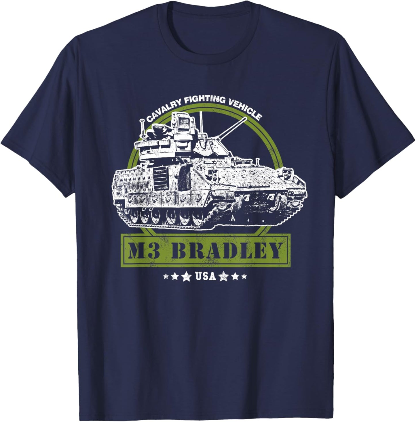 M3 Bradley Cavalry Fighting Vehicle T-Shirt - T-Shirt | Navy