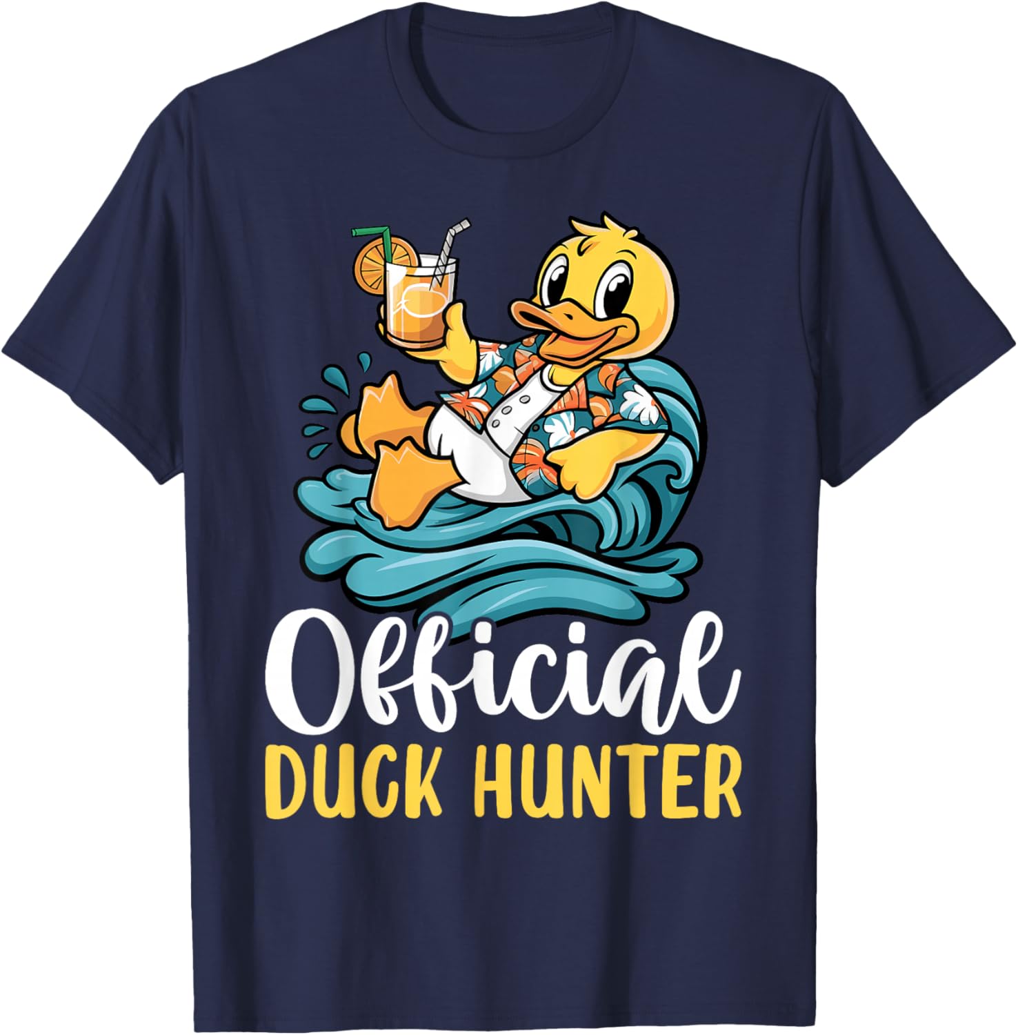 Duck Cruise Boat Funny Rubber Duck Hunting Squad T-Shirt - T-Shirt | Navy