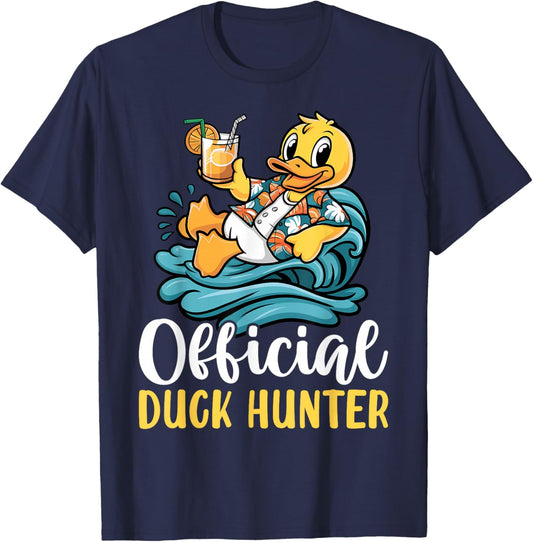 Duck Cruise Boat Funny Rubber Duck Hunting Squad T-Shirt - T-Shirt | Navy